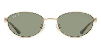 Ray-Ban RB3774D Asian Fit Polarized 001/9A Mens Sunglasses Gold Size 55
