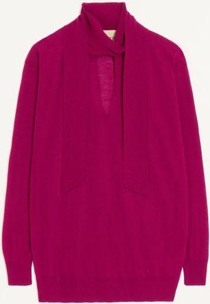 Valentino Maglia In Lana Con Sciarpina Donna LAMPONE XL