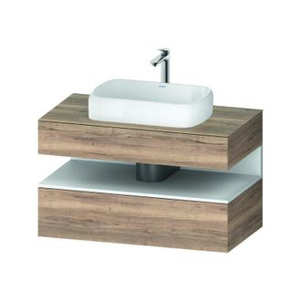 Duravit Duravit - Qatego Consola Mueble Bajo Lavabo, 1 Extra&iacute;ble, 1 Caj&oacute;n