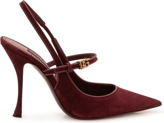 Dolce & Gabbana Slingback Suede Nappa - Dames - Pumps - Rood - 36 EU - Leer - Schoenen