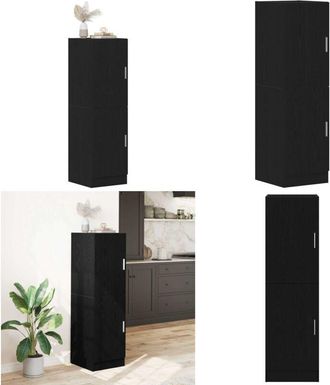 vidaXL Mobile da Cucina Nero 38x41,5x131,5 cm Legno Multistrato - Mobile da cucina - Armadio in truciolato