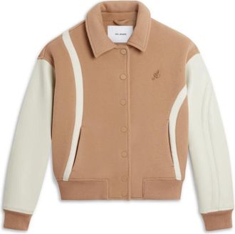 Axel Arigato Bay Varsity Jacket - Dames - Zomerjassen - Beige - XL - Wol - Jassen