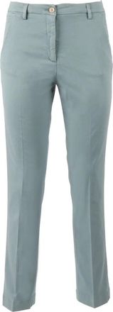 BRIGLIA 1949 Straight-leg Chinos - Dames - Chinos - Blauw - XS - Leer - Broeken