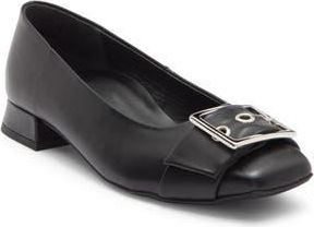 Paul Green Devony Buckle Flat in Black Leather at Nordstrom Rack, Size 10.5Us / 8Uk