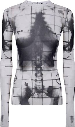 Jean Paul Gaultier T-shirt con effetto trompe-loeil - Bianco