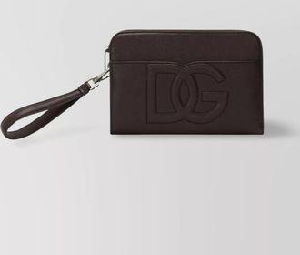 Dolce & Gabbana oversized leather clutch strap detachable