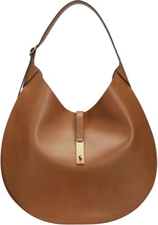 Polo Ralph Lauren Middenbruine Schoudertas - Dames - Schoudertassen - Bruin - ONE Size - Leer - Tassen