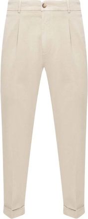 Gran Sasso Gekreukte Chino Broek - Heren - Chinos - Beige - L - Katoen - Broeken