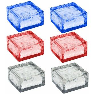 ETC Shop Set di illuminazione esterna lampade way IP44 6 led del cubo di ghiaccio luci solari in vetro illumina Harms 504081