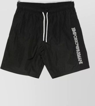 Emporio Armani swim shorts drawstring waistband logo detail
