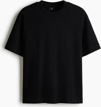H&M Loose Fit Interlock T-shirt in Black at Nordstrom, Size Xxx-Large