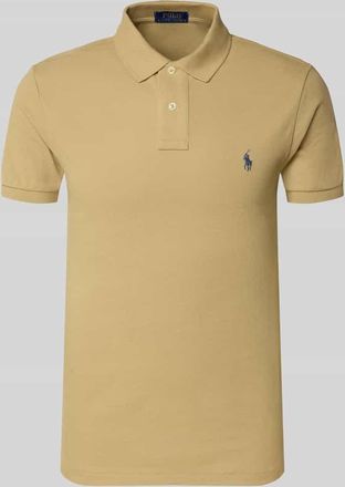 Polo Ralph Lauren Poloshirt mit Label-Stitching in Beige, Größe XXL