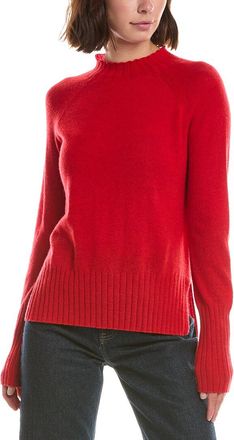 Fort&eacute; Cashmere Basic Trim Low Funnel 100% Cashmere Pullover
