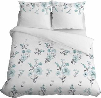 OEM Ropa De Cama De Sat&eacute;n 220x200 Flores Verde