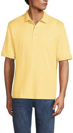 Lands End Short Sleeve Cotton Supima Polo Shirt in Pale Sunbeam Yellow at Nordstrom, Size Xx-Large