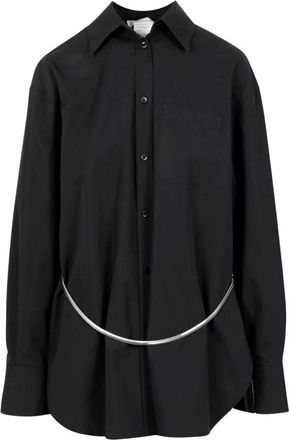 Sportmax Pliss&eacute; Overshirt - Dames - Overhemden - Zwart - XS - Katoen - Overhemden