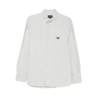 Emporio Armani Pinstripe Button-Down overhemd - Heren - Overhemden - Blauw - Maat: M Katoen