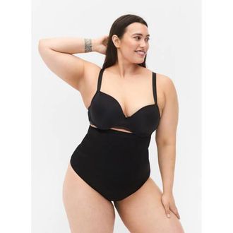 Zizzi high waist corrigerende string zwart