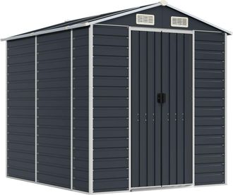 vidaXL Vidaxl - Cobertizo De Jard&iacute;n Acero Galvanizado Antracita 191x215x198cm