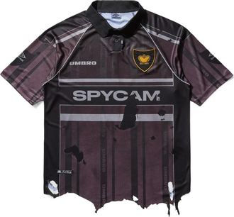 Umbro Spycam poloshirt met gerafeld effect - Paars