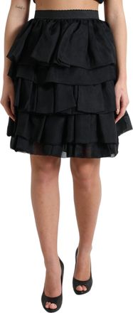 Dolce & Gabbana Laagjes Mini Rok Zijde Rimpel Rok