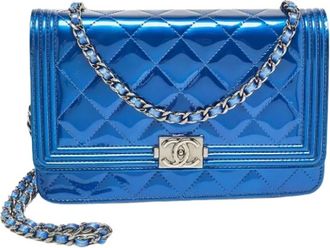 Chanel Pre-owned Wallet on Chain - Dames - Vintage Schoudertas - Blauw - ONE Size - Vintage