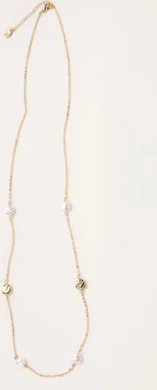 Fat Face FatFace Gold Tone Long Pearly Necklace