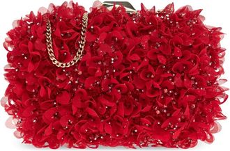 Jimmy Choo London Cloud Clutch - Dames - Clutches - Rood - ONE Size - Satijn - Tassen