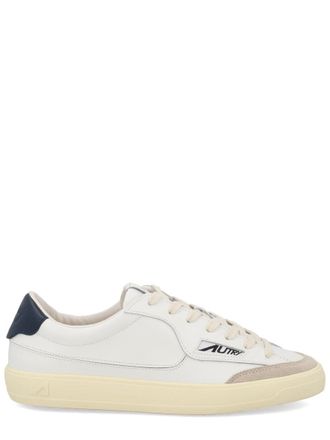 Autry White Leather Suede Accents Sneakers