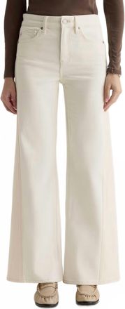 AG - Adriano Goldschmied Saige Wide Leg Jeans In Powder/ecru