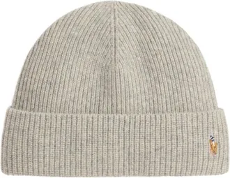 Ralph Lauren Grey Logo Beanie Hat