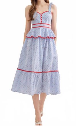 Entro Summer Prep Dress In Blue
