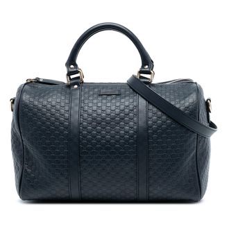 Gucci Tweedehands Medium Microguccissima Boston Bag