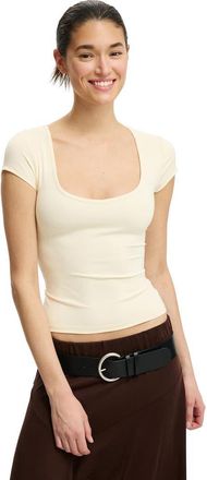 Cotton On Womens Hold Me Short Sleeve in Vanilla Glow at Nordstrom, Size Xx-Small