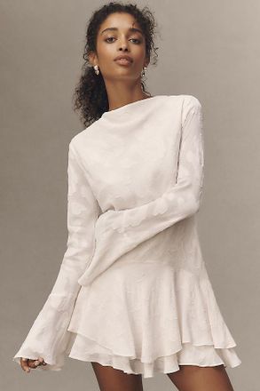 Shona Joy Bowery Long-Sleeve Ruffle Mini Dress