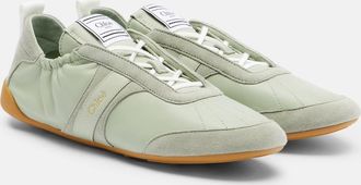 Chlo&eacute; Chlo&eacute; Chlo&eacute; Kick leather-trimmed sneakers