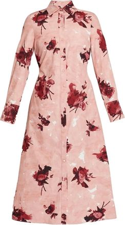 Erdem Chemisier midi a fiori - Rosa