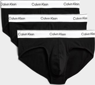 Calvin Klein Mens Solid stretch briefs Icon Cotton Stretch 3-pack