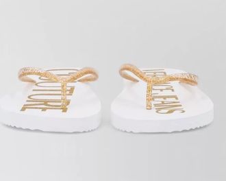 Versace Jeans Couture logo flip flops