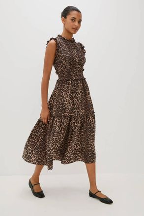 Rails Vivier Midi Dress In Brown Nala