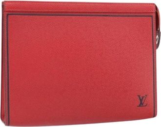 Louis Vuitton Pre-owned Vintage leren clutch - Dames - Vintage Clutch - Rood - ONE Size - Leer - Vintage