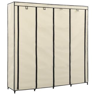 vidaXL Armario Con 4 Compartimentos Color Crema 175x45x170 Cm Vidaxl