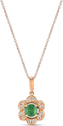 Le Vian Costa Smeralda Emeralds Pendant set in 14K Strawberry Gold