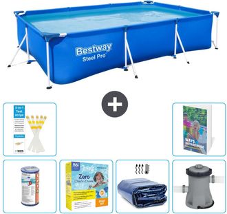 Bestway Piscina Bestway Steel Pro Rectangular - 300x201x66 Cm - 7-piezas S50