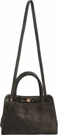 Fabiana Filippi Womens Suede Medium Handbag In Black