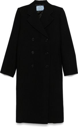 Prada Panelled Double Breasted Coat - Womens - Virgin Wool/Viscose