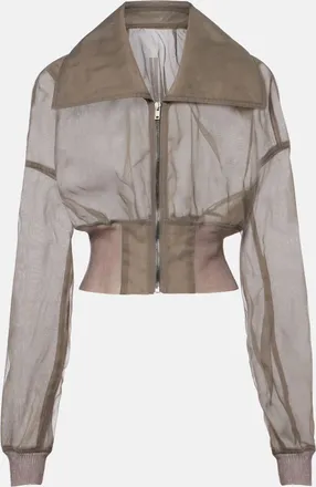 Rick Owens Chaqueta bomber Dracucollar de tul y organza