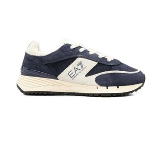 Emporio Armani OTG Velo Sneakers - Heren - Schoenen - Blauw - Maat: 43 EU Leer