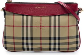 Burberry Pre-owned Burberry Haymarket Check Nylon Peyton Crossbody Ladies U5MW6LYNC4C9ZT3N