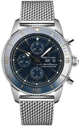 Breitling Vintage, unisex, Blauw, ONE Size, Pre-owned Superocean Heritage Chronograph A13313161C1A1